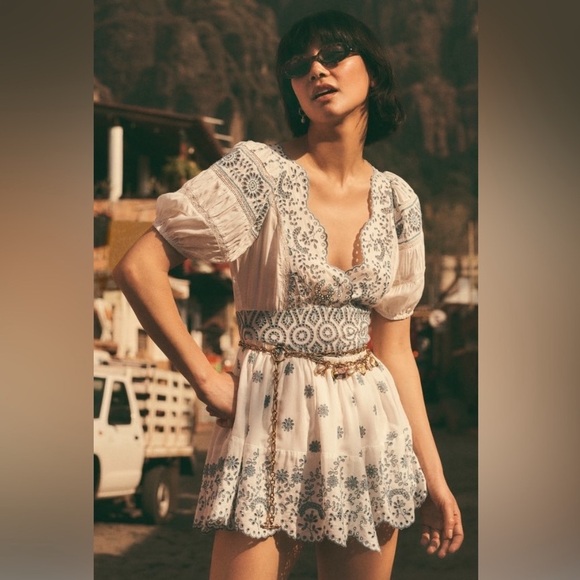 LoveShackFancy Valente Dress Ivory Shores